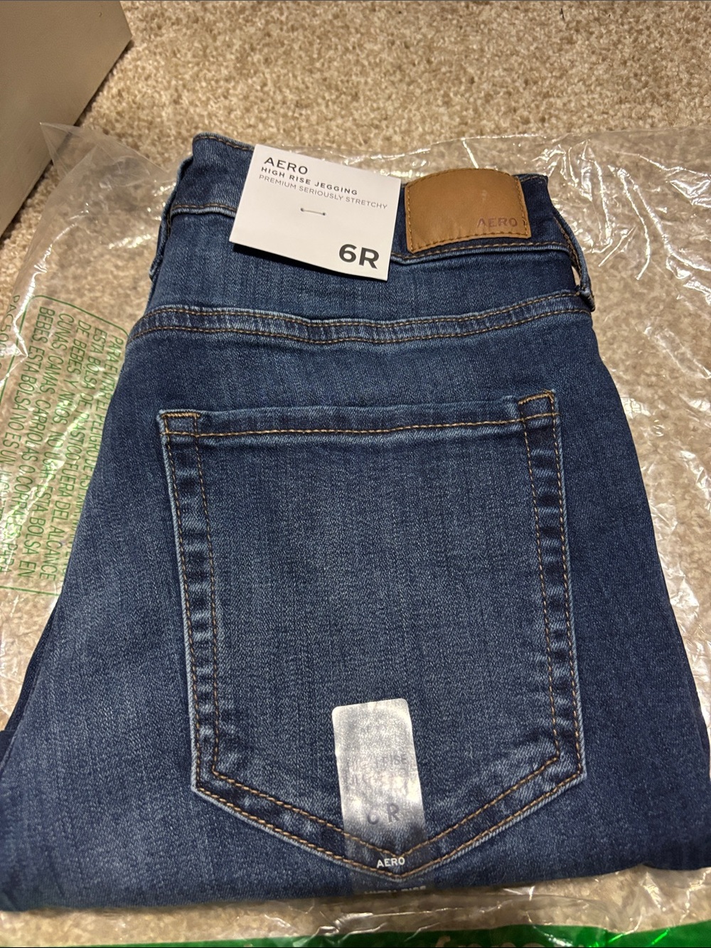 Aeropostale Women's Dark Blue High-Rise Jeggings - 6R